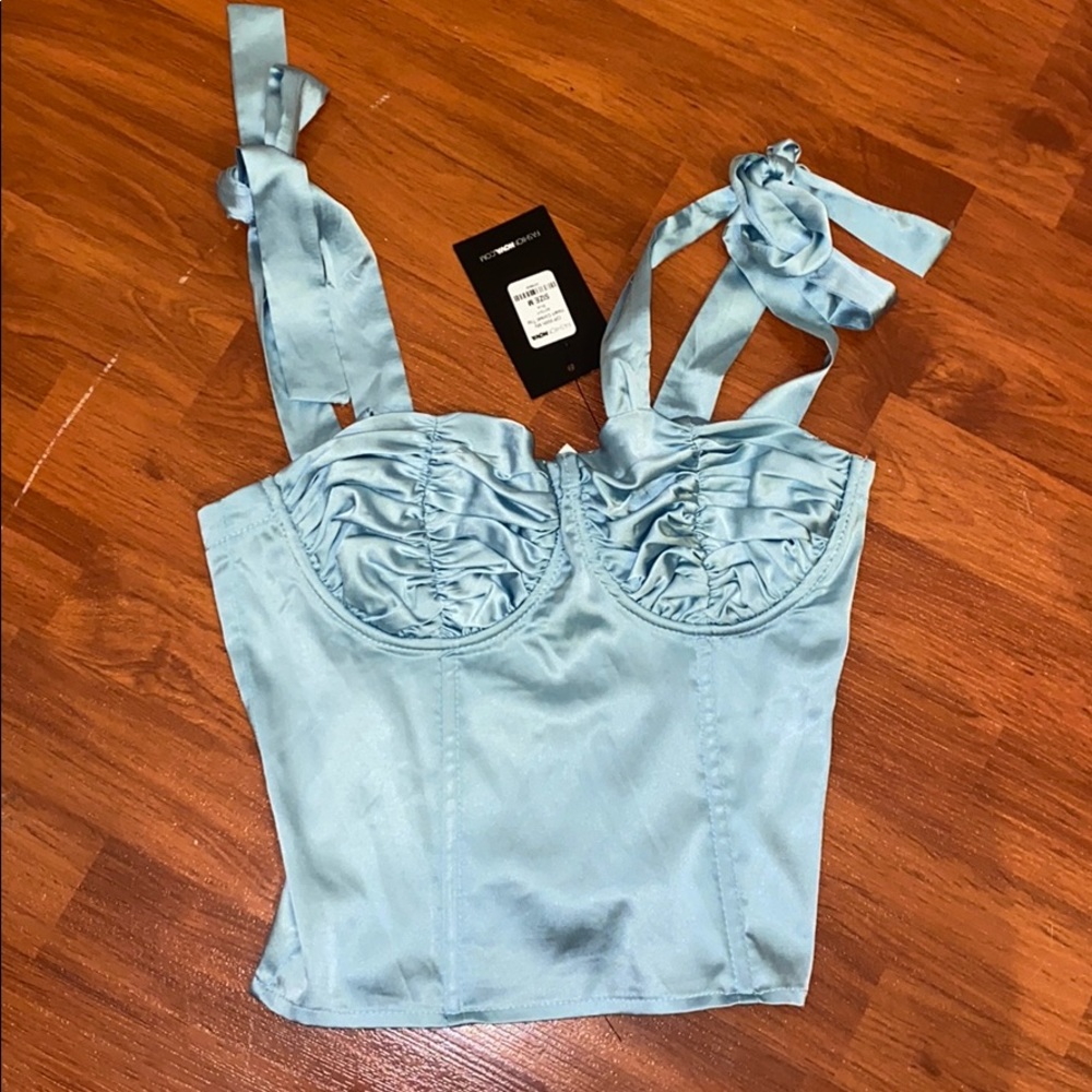 Dreamy Silk Tie Corset Top SOLD